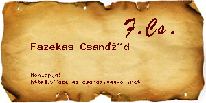 Fazekas Csanád névjegykártya